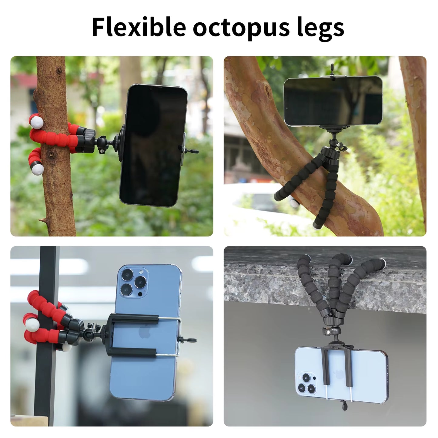 Tripod Flexible Sponge Octopus Mini Phone Holder Clip Stand Optional Bluetooth Remote Controller for Iphone Xiaomi Huawei
