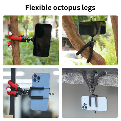 Tripod Flexible Sponge Octopus Mini Phone Holder Clip Stand Optional Bluetooth Remote Controller for Iphone Xiaomi Huawei