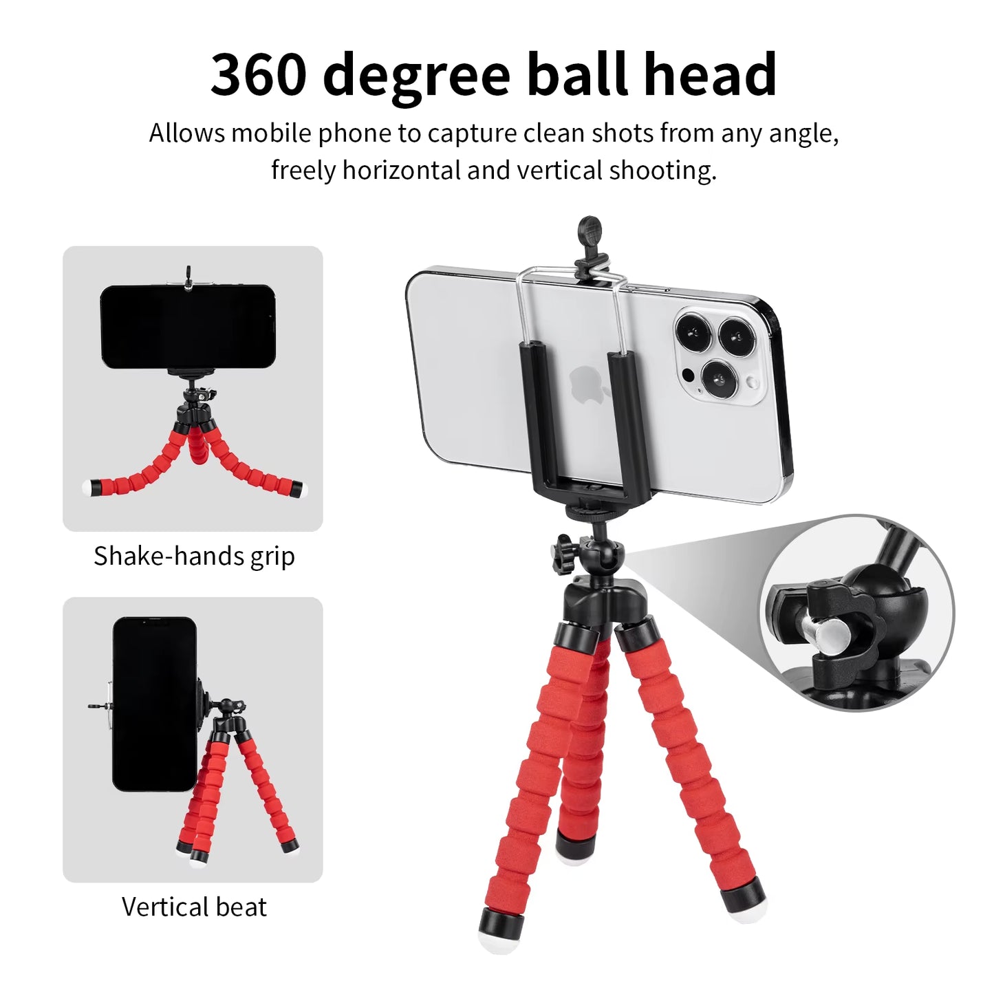 Tripod Flexible Sponge Octopus Mini Phone Holder Clip Stand Optional Bluetooth Remote Controller for Iphone Xiaomi Huawei
