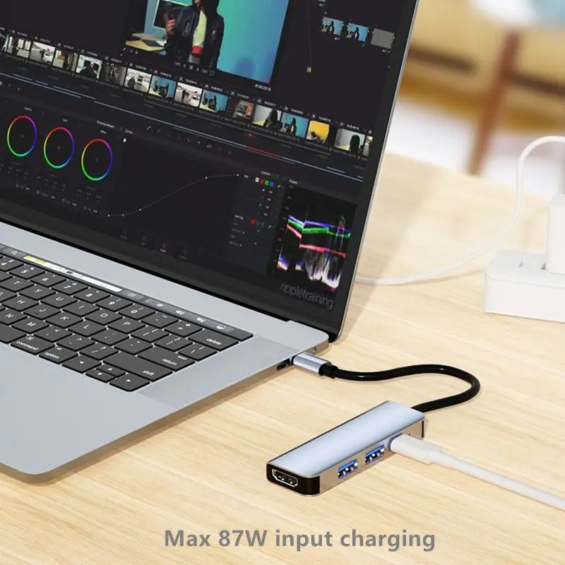 6/5/4/3 Ports USB C Hub to 4K Hdmi-Compatible PD Fast Charge USB 3.0 2.0 HUB 4K 30Hz Charging Docking for Macbook Ipad Samsung